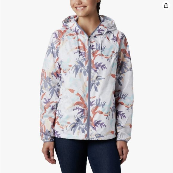 NWOT Columbia Women's Side Hill Printed Windbreaker - Picture 1 of 12